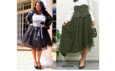 How to wear a tulle skirt plus size without looking fat?