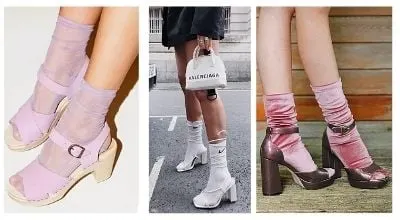 How to wear socks with heels?