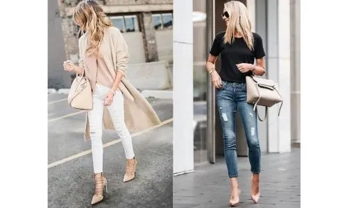 What to wear with beige heels
