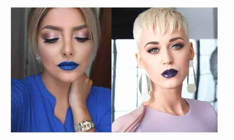 What clothes to wear with blue lipstick