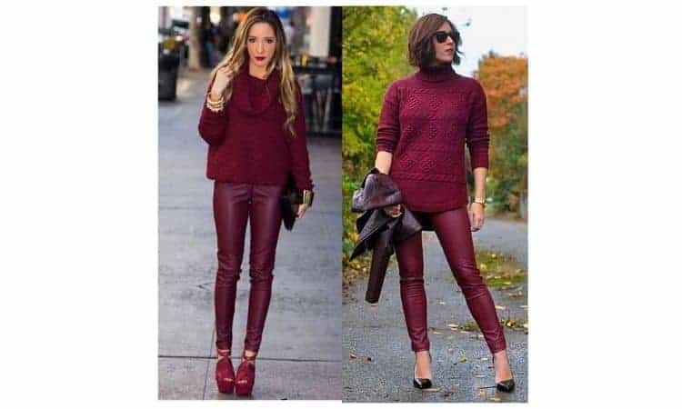 What to wear with plum leggings