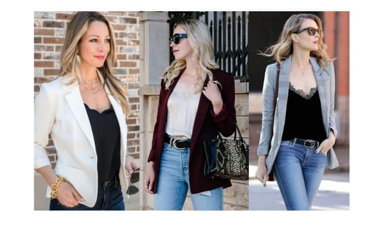 what to wear with camisole / cami top in winter