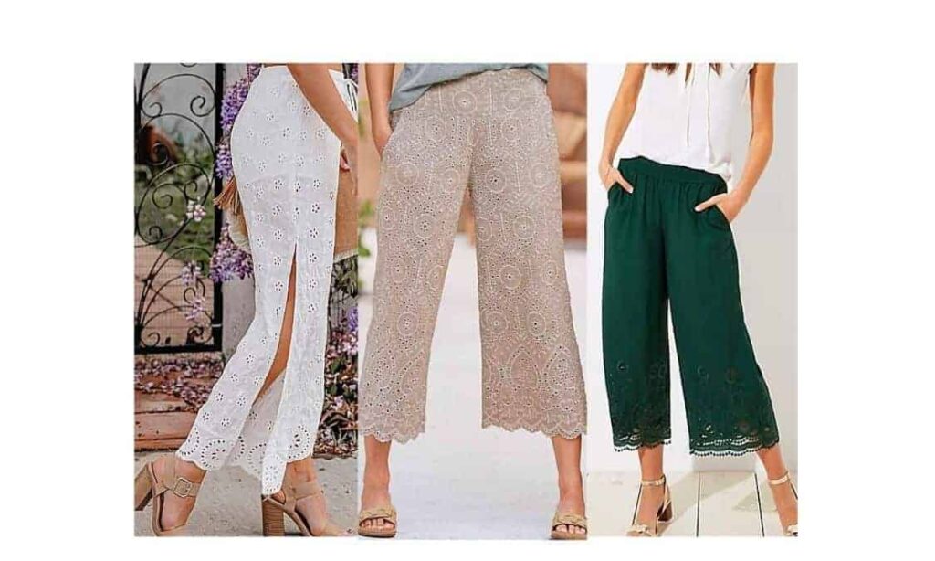 how to wear with eyelet pants