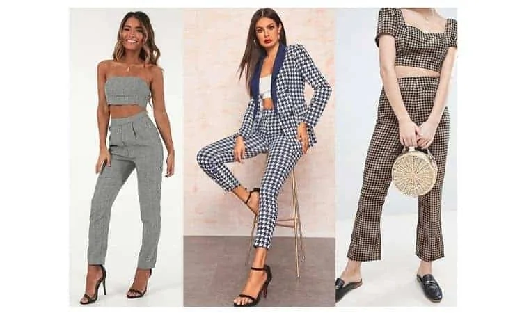 what to wear with houndstooth pants