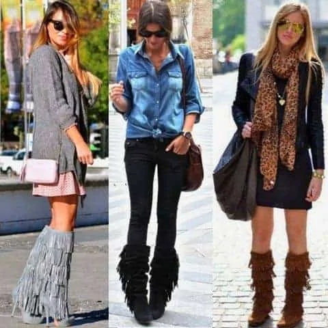 how to style fringe boots female