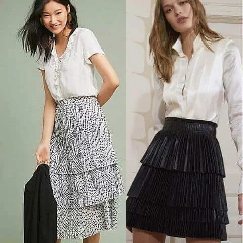 what to wear with a tiered skirt