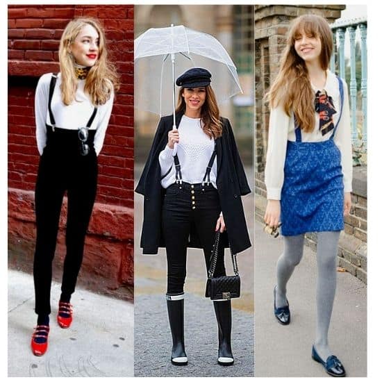 what to wear with suspenders girl, women outfits with suspenders