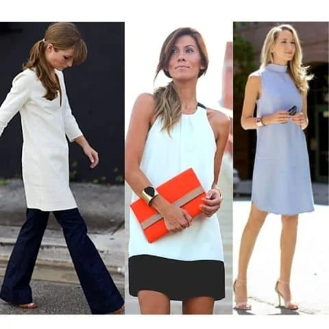 what to wear with tunic dress, wear tunic dress to work classy outfit
