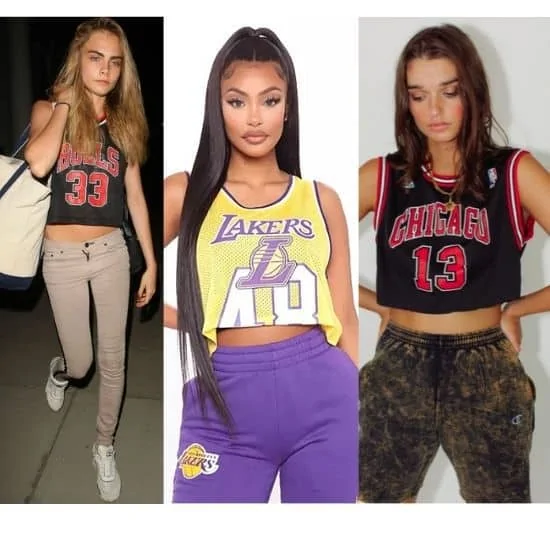 basketball jersey outfits for ladies, cropped basketball jersey