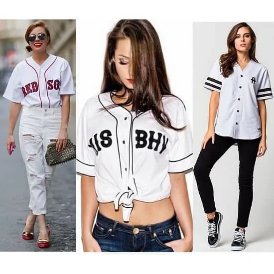 womens cute womens baseball jersey outfit
