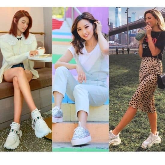 what to wear with platform sneakers ladies, chunky platform sneakers
