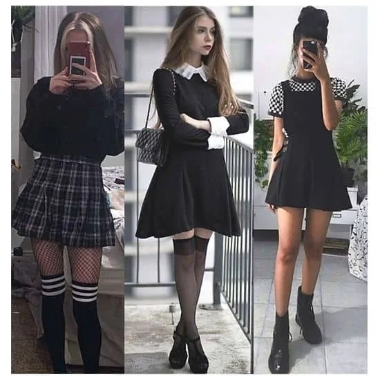 gothic girl outfit ideas for school