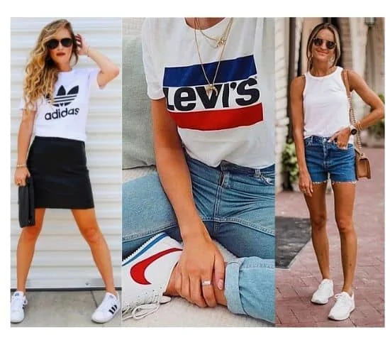 what to wear with tennis shoes ladies, tennis shoes outfit ideas