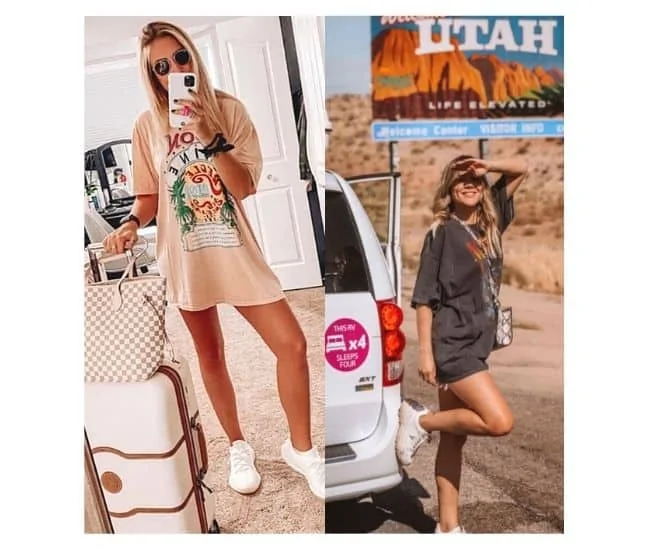summer road trip outfit ideas, comfy road trip outfit ideas