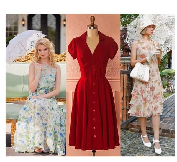 vintage tea party outfit ideas, tea party attire, afternoon tea outfits ladies