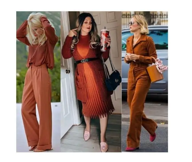 what to wear with rust and terracotta