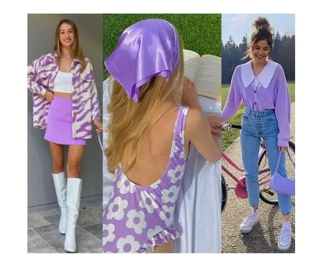 what to wear with lavender lilac retro style