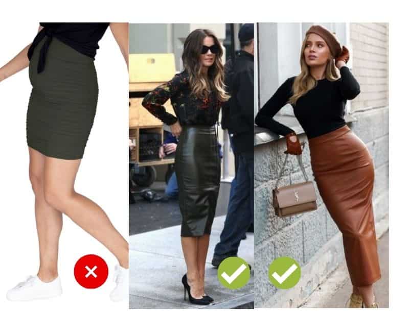 how to wear a pencil skirt with a tummy