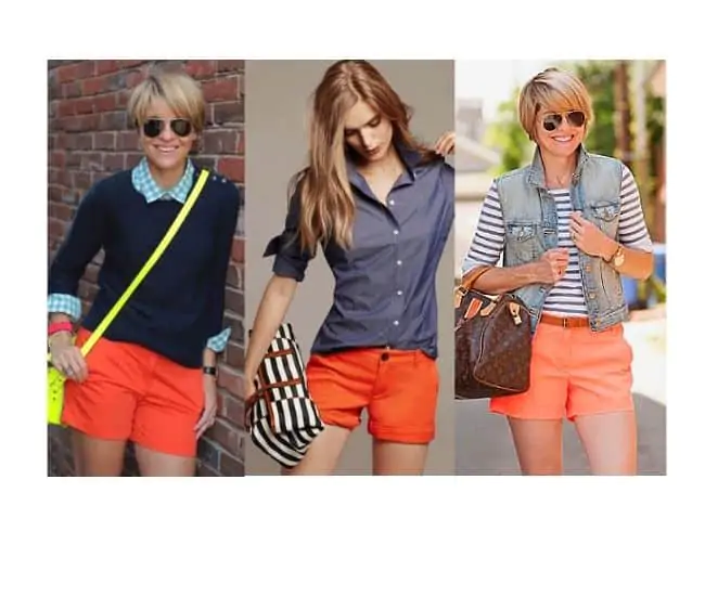 WHAT TO WEAR WITH ORANGE SHORTS