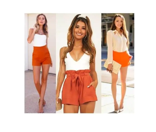 WHAT TO WEAR WITH ORANGE SHORTS 