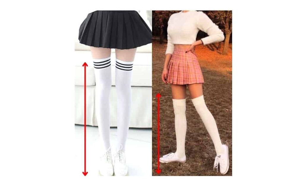 cute white knee high socks outfit