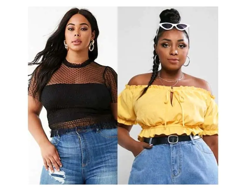 how to wear crop top curvy & plus size