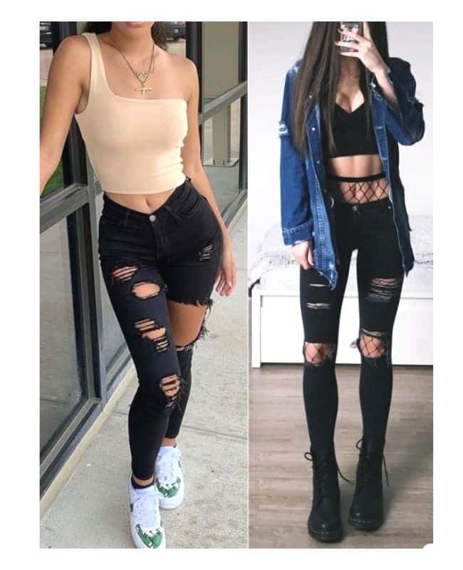 black jeans outfit ideas