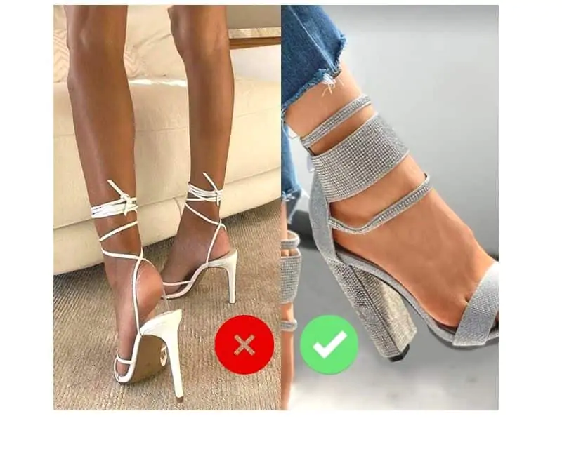 how to wear heels when you're tall