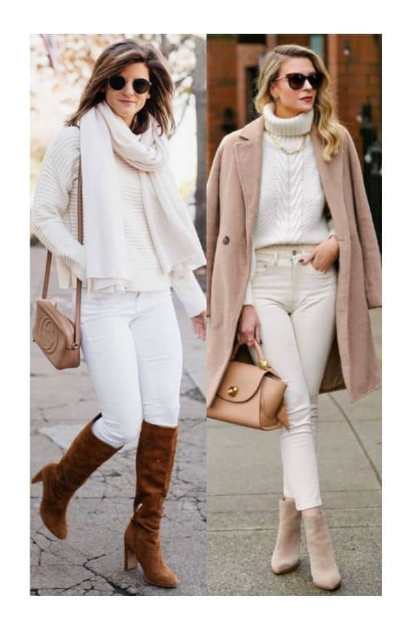 How to wear winter white trousers