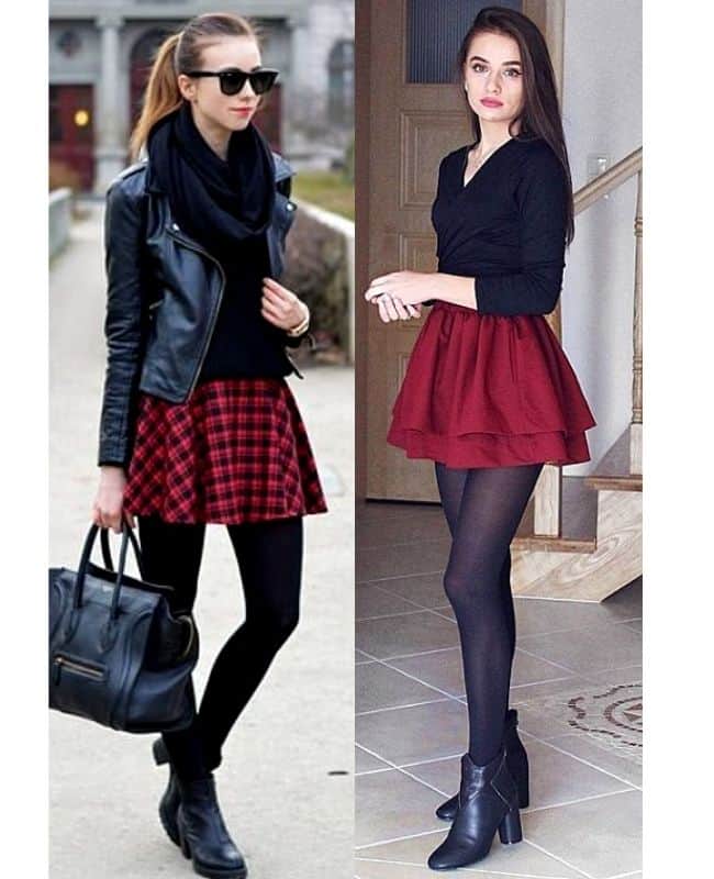 red skirt outfits