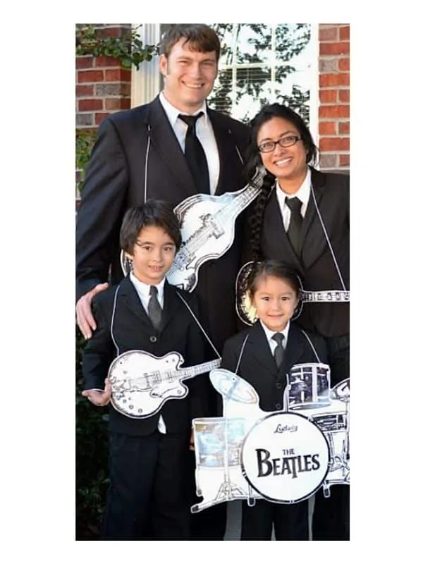 dress as The beatles for UK-themed parties