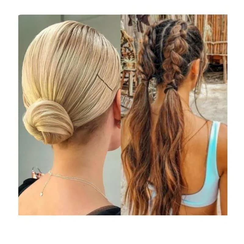 Cute hairstyle for motorcycle riding