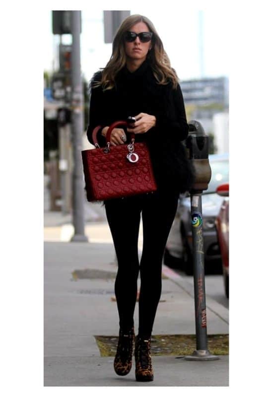 lady dior bag winter outfit