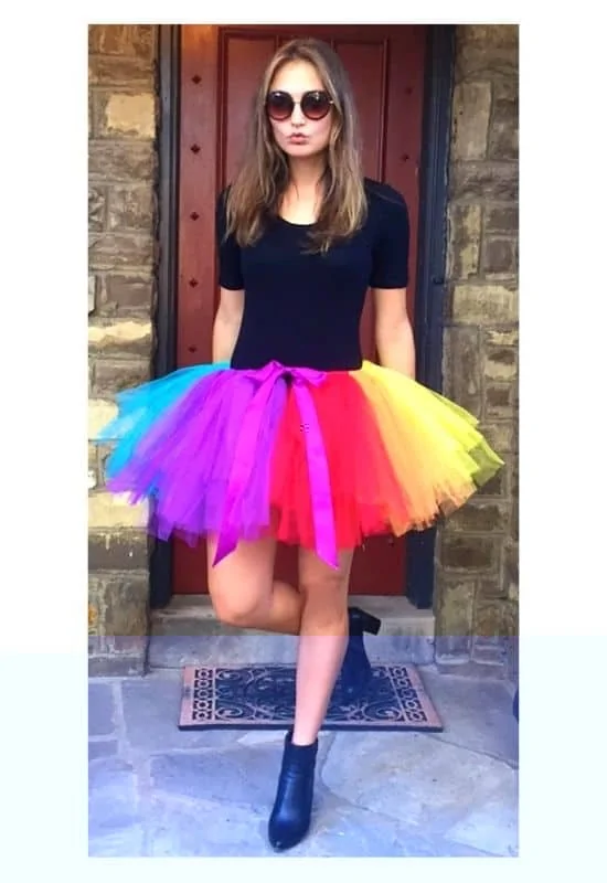 rainbow tutu skirt