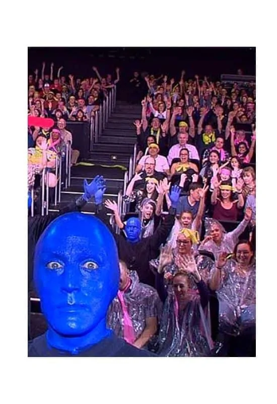 what to wear to blue man group poncho seats