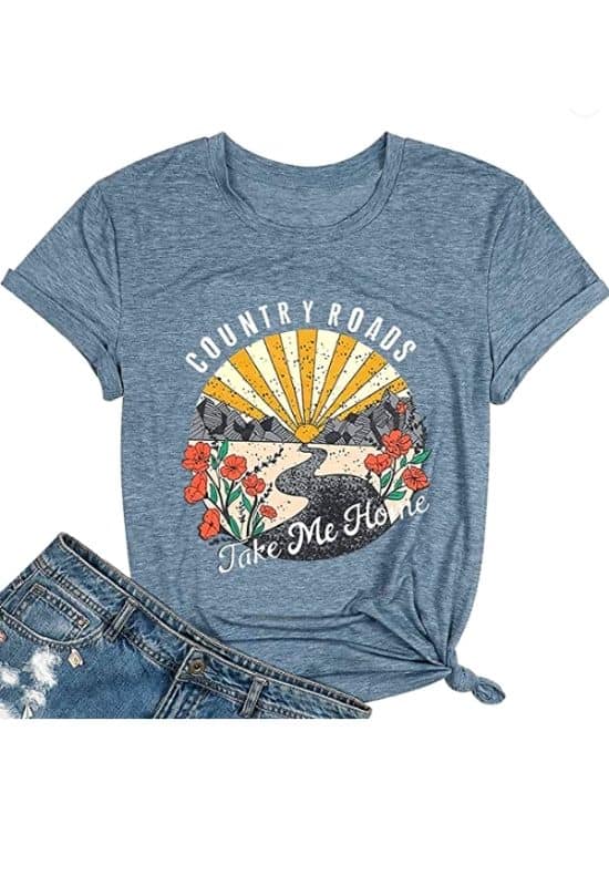 Country road graphic tee outfits