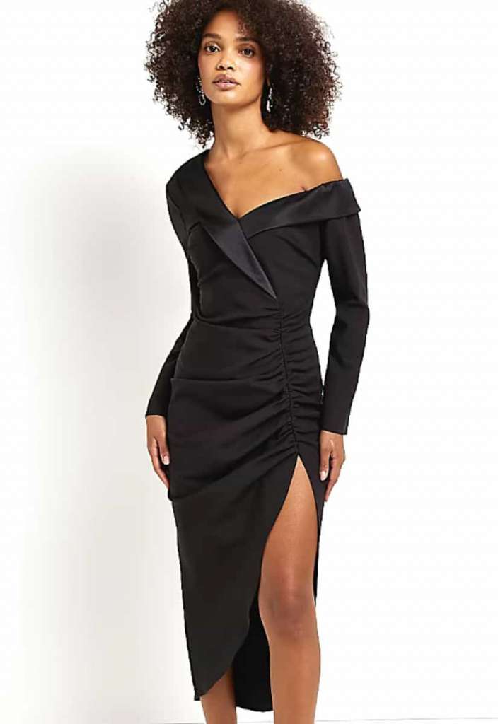 Classic black dress for birthday party