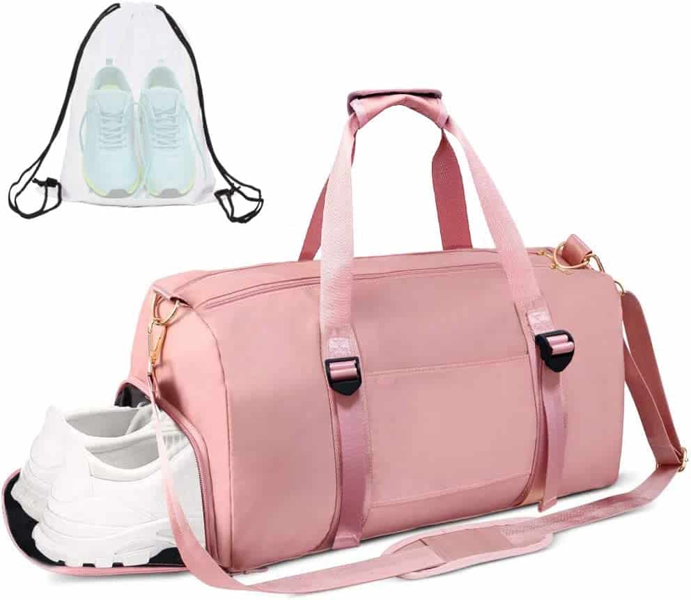 dusty pink cheerleading bag