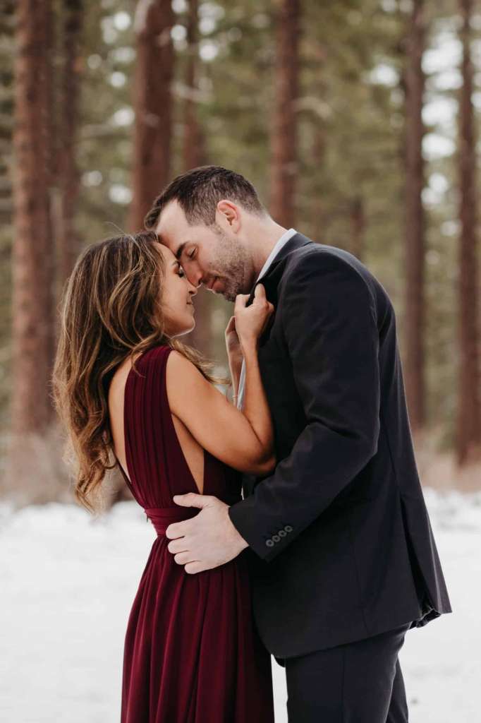 Engagement photo infinity dress