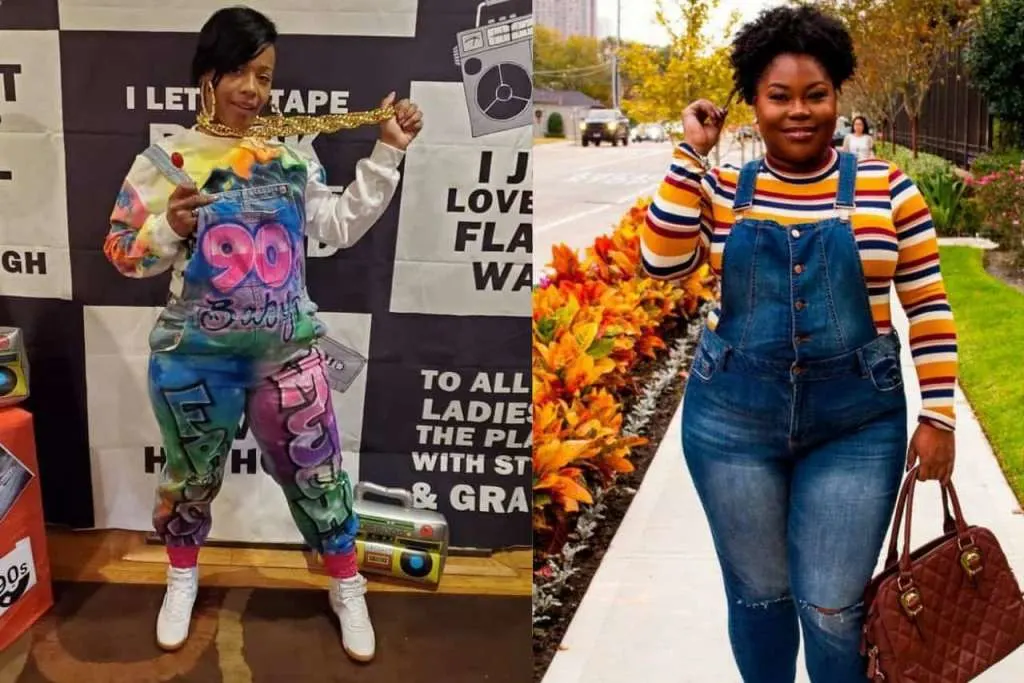 Overall 90s Party Plus Size Outfit