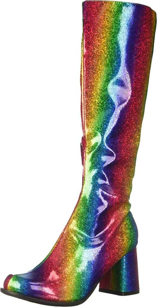 rainbow gogo boots
