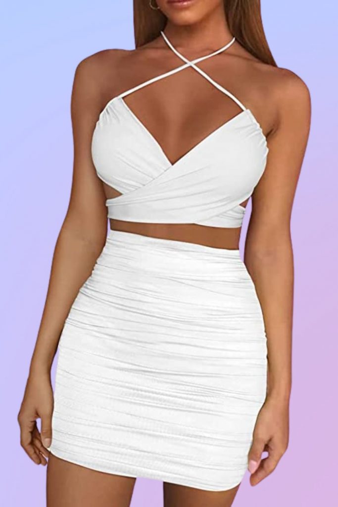 Amazon hot white bodycon dress