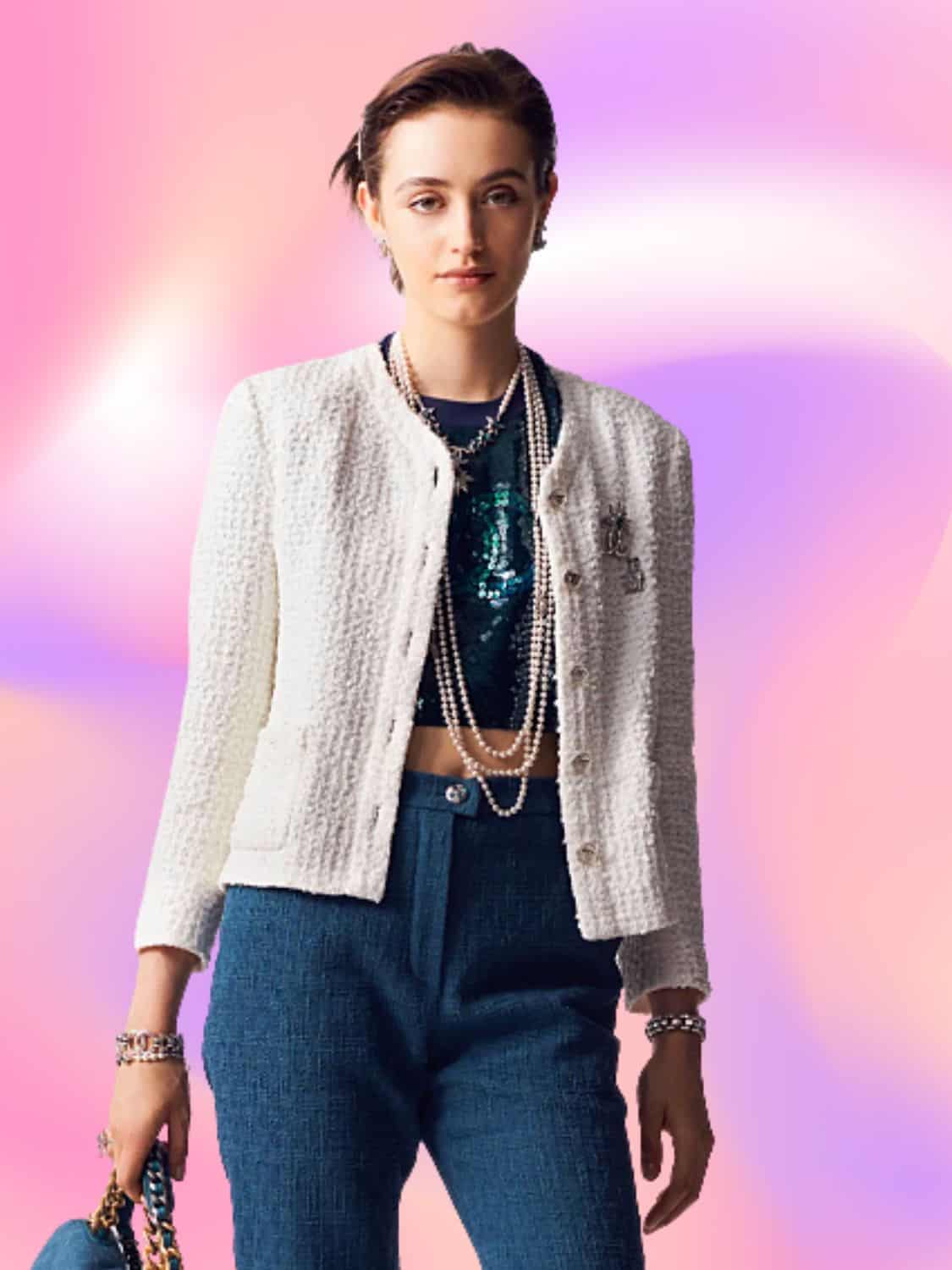 2024* How to wear a Chanel-style tweed jacket?28 looks + tips!