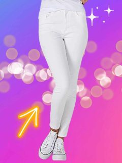 How to wear white jeans with cellulite