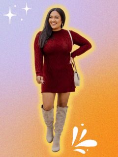 Winter birthday plus size outfits
