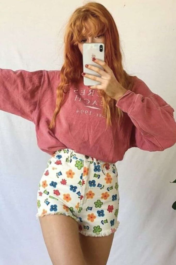 flower pants artsy outfit ideas