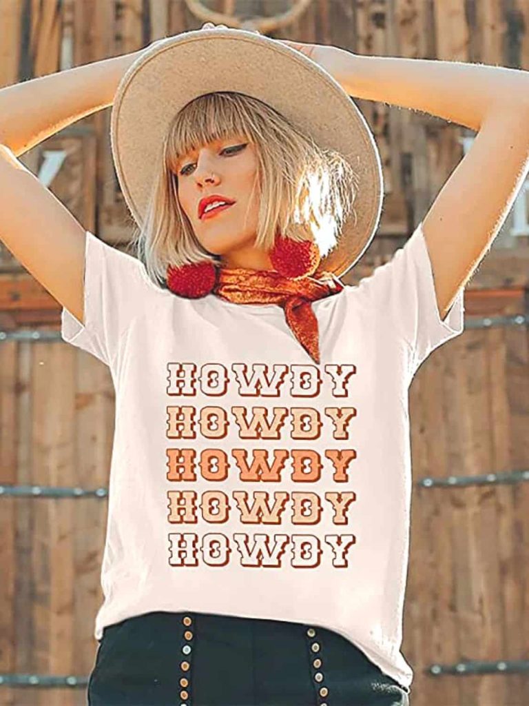 howdy retro graphic tee cowgirl
