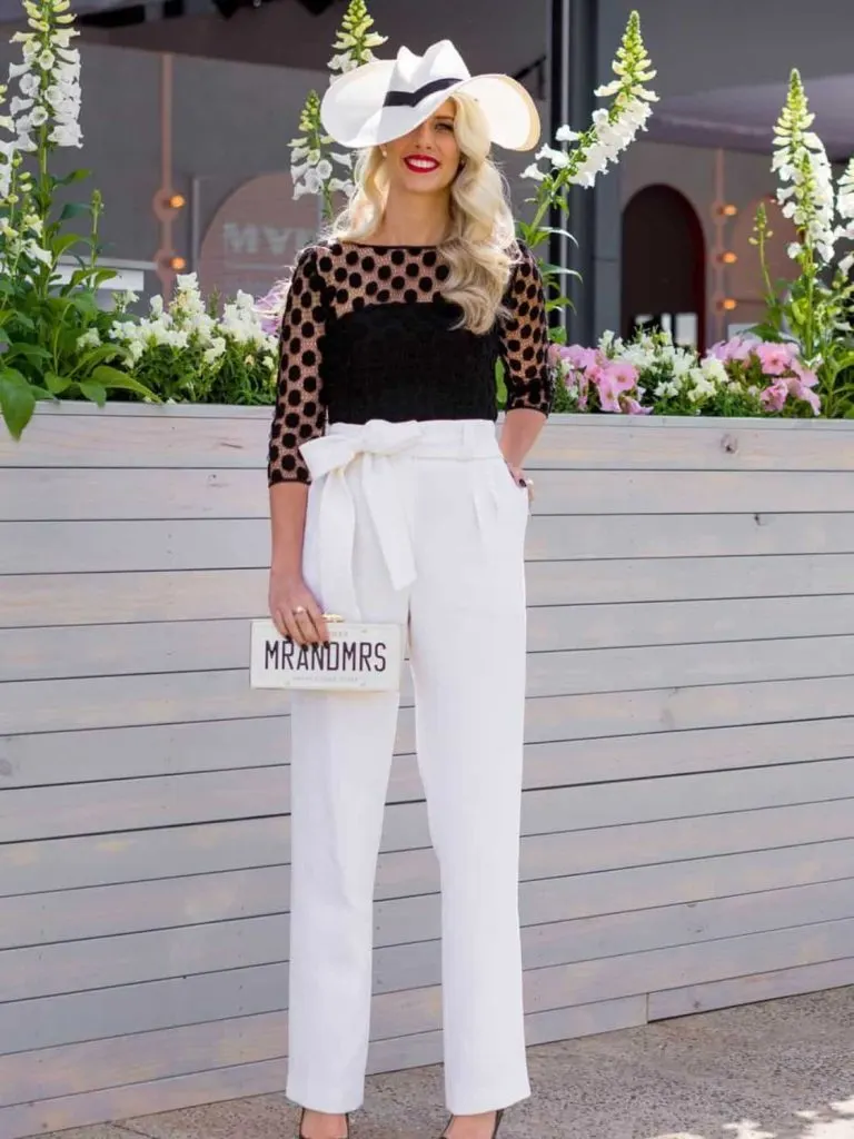 high street black and white kentucky derby outfits