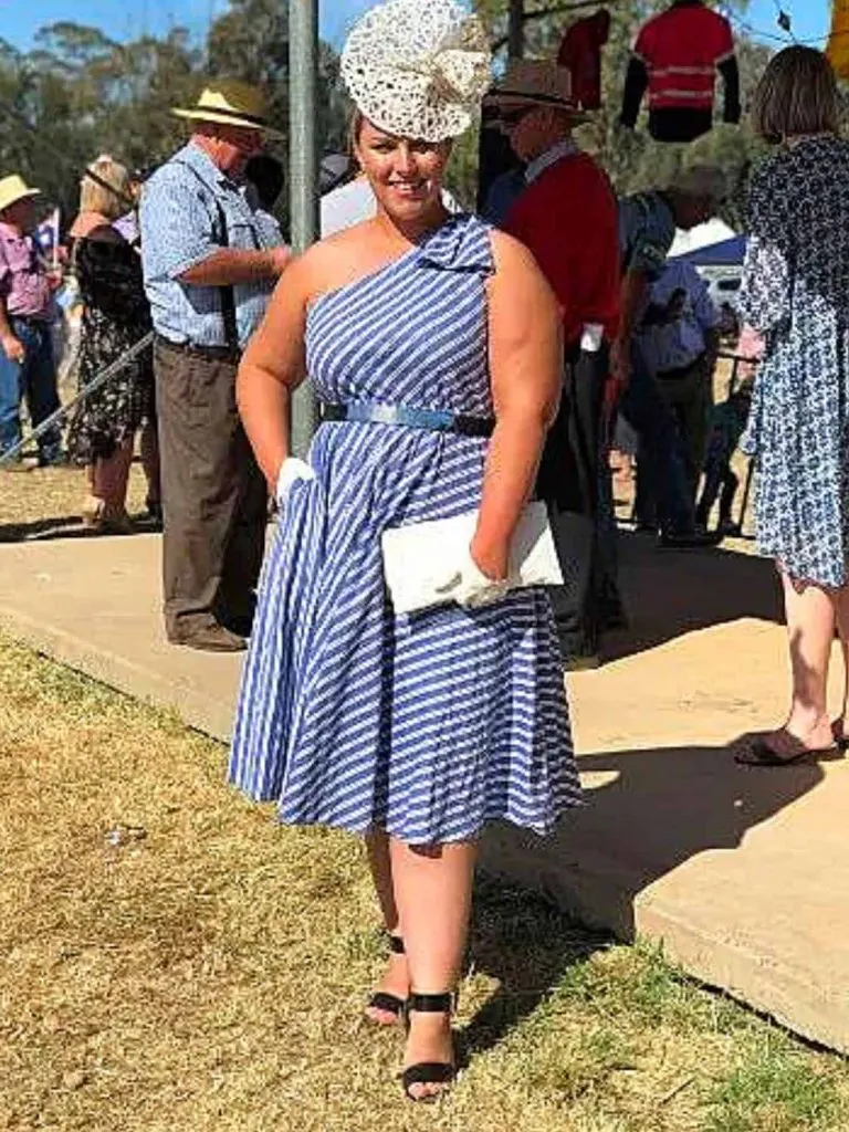 plus size one shoulder race day outfits