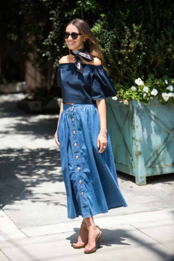 What to REALLY wear with a long denim skirt in 2024? *32 outfits!